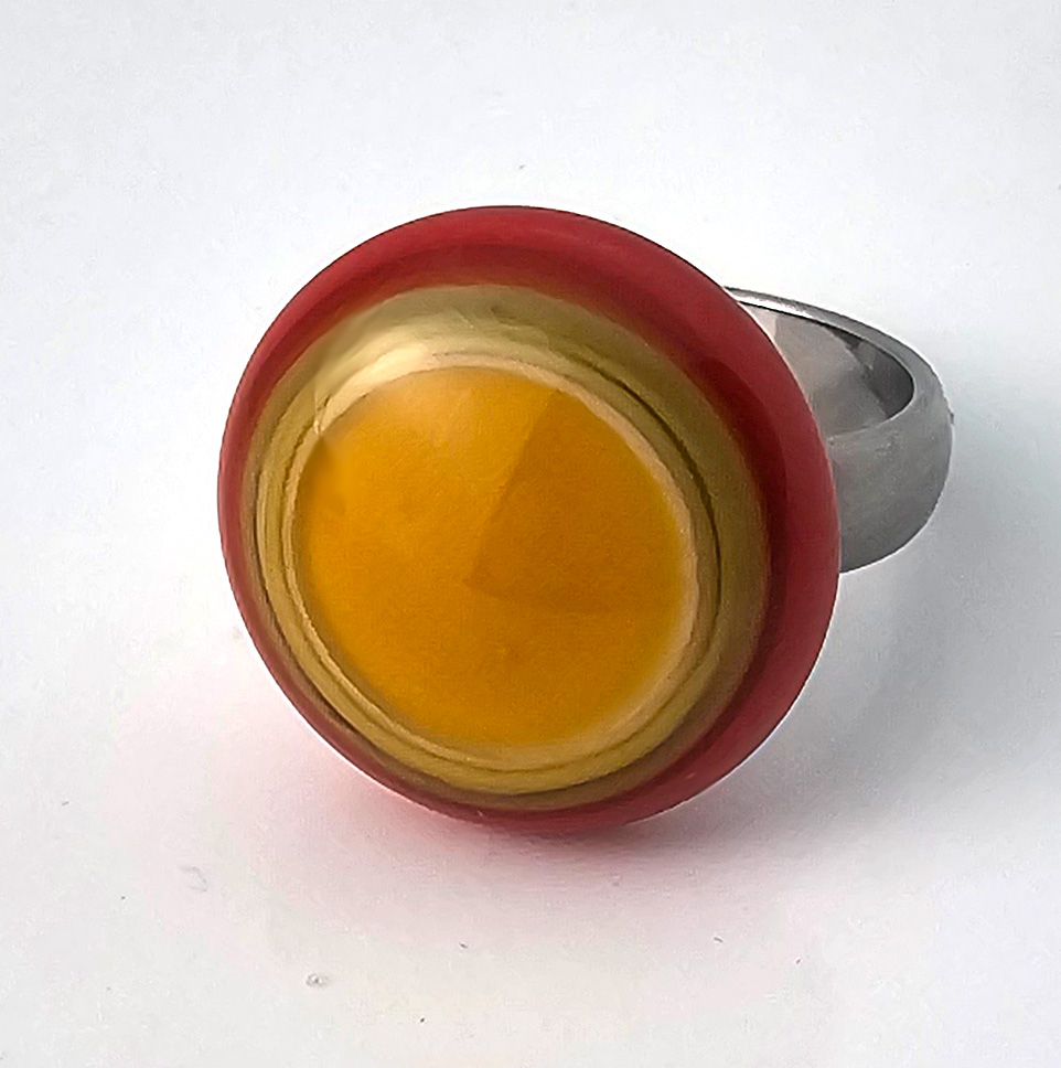 Ring-Top koralle-mango-grün