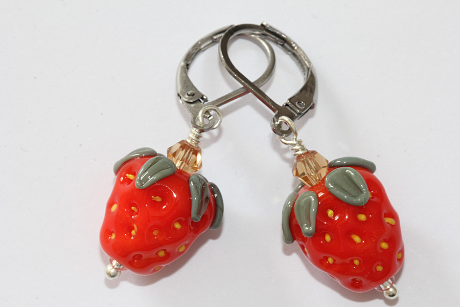Ohrhänger Erdbeere