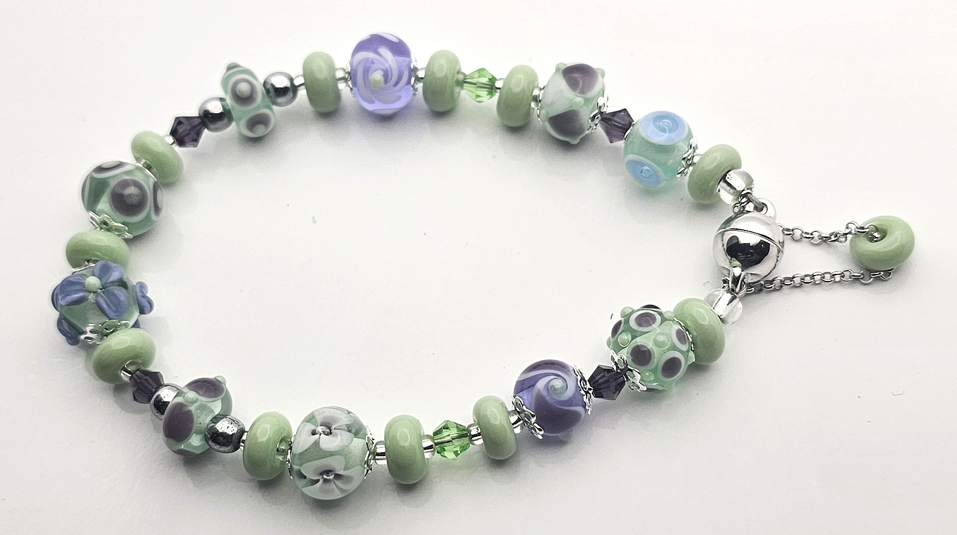 Armband mint-lavendel