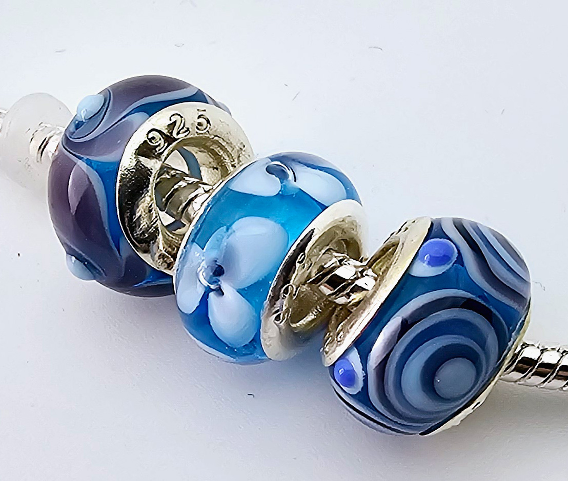 3er Set aquablau-lavendel