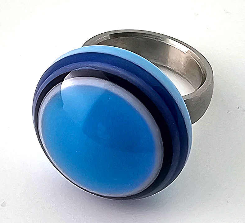 Ring-Top aqua-lavendel