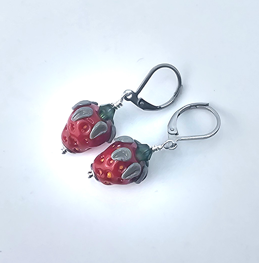 Ohrhänger Erdbeere