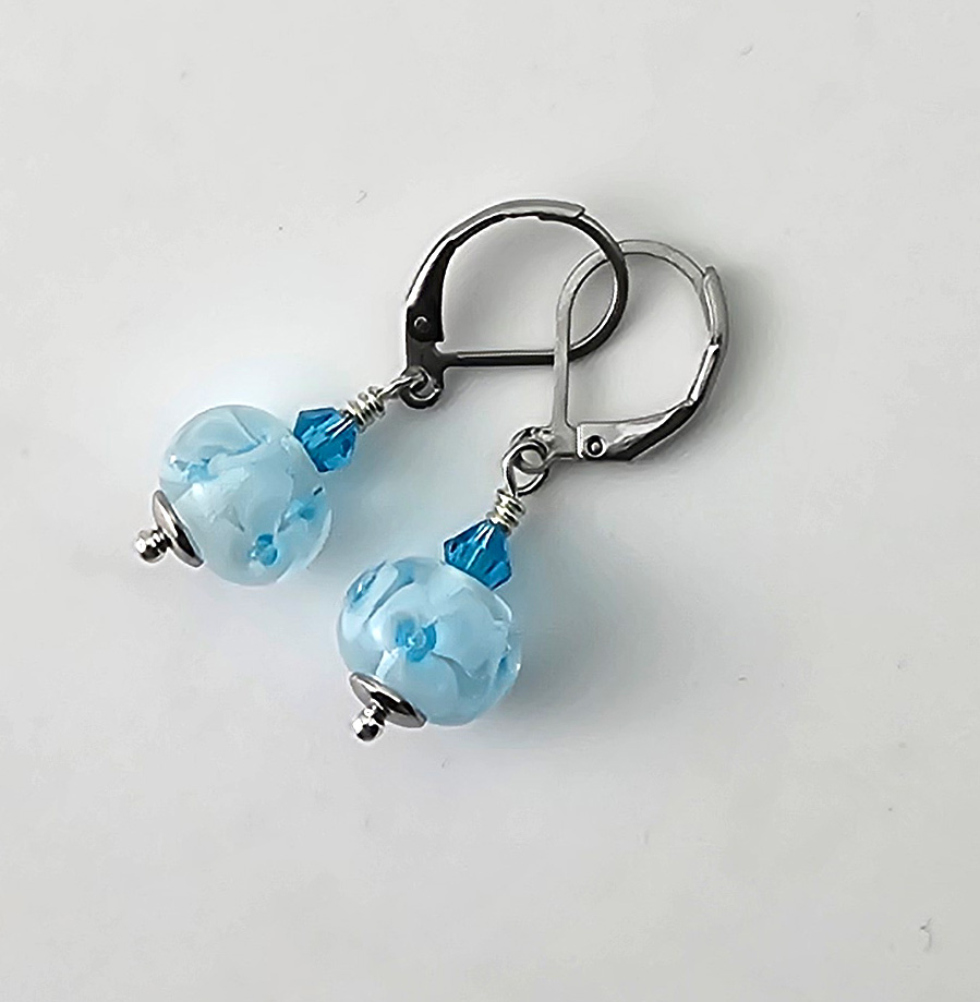Ohrhänger aquablau