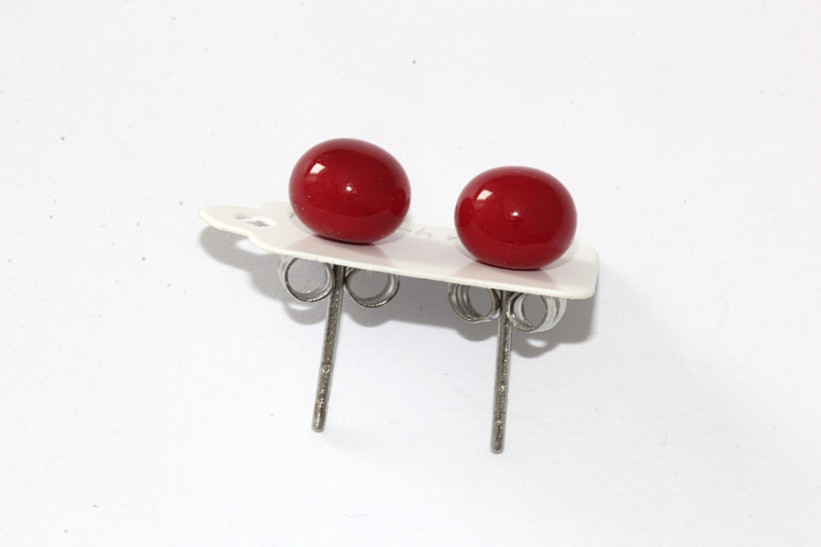 Ohrstecker kirschrot Ohrstecker kirschrot