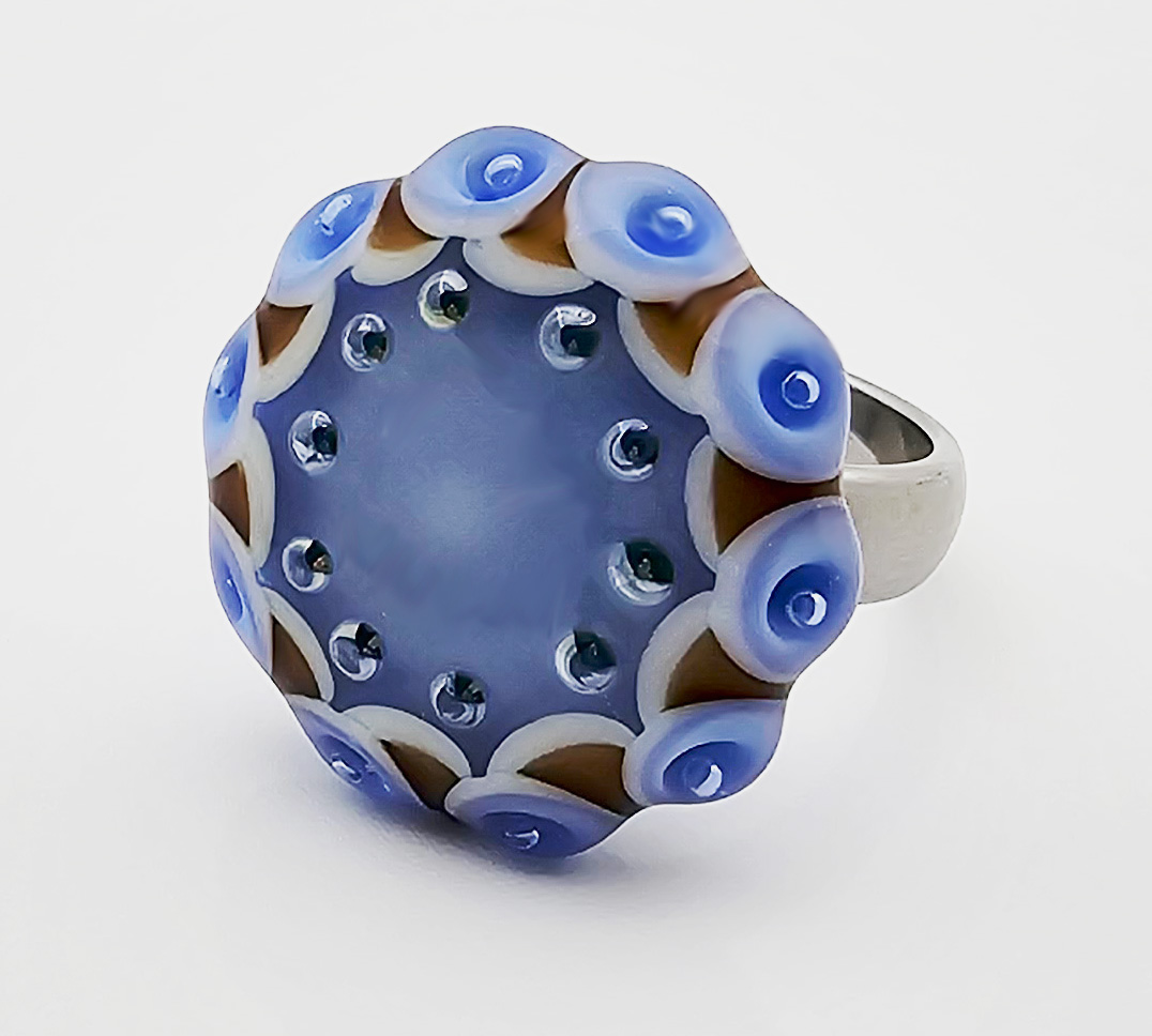 Ring-Top himmelblau-topas