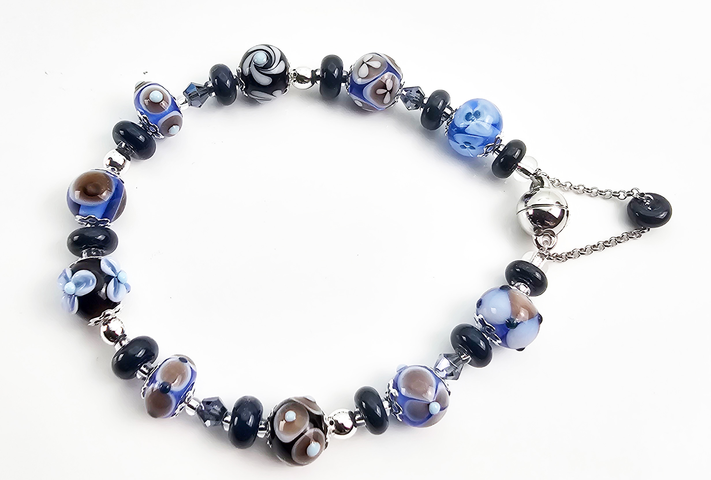 Armband Sinfonie in Preußischblau-Olivbraun Armband Sinfonie in Preußischblau-Olivbraun
