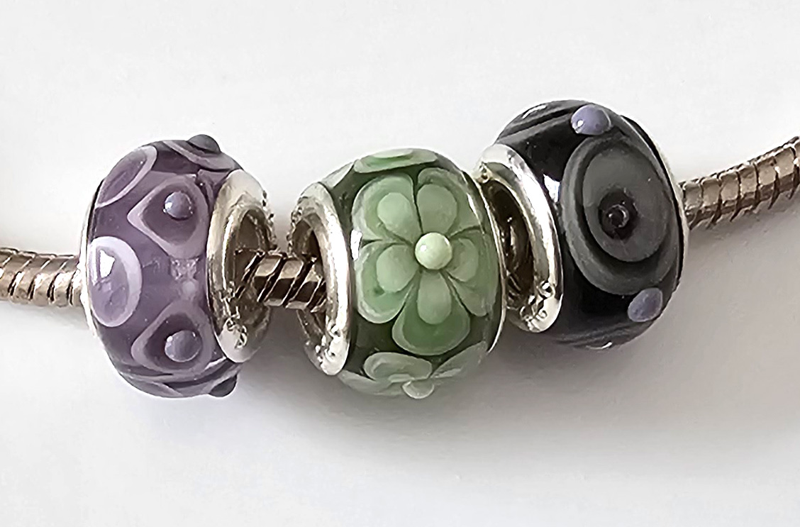 3er Set schilfgrün-violett